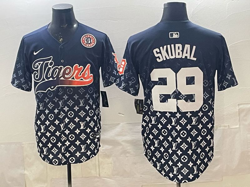 Men 2026 Detroit Tigers #29 Skubal Blue Game Nike MLB Jersey 05